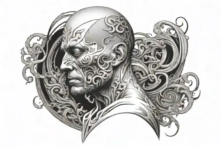 A Male Figure Walking Away From The Mouth Of Life And Expectations