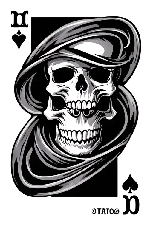 Ace Of Spades With Domonic Skull