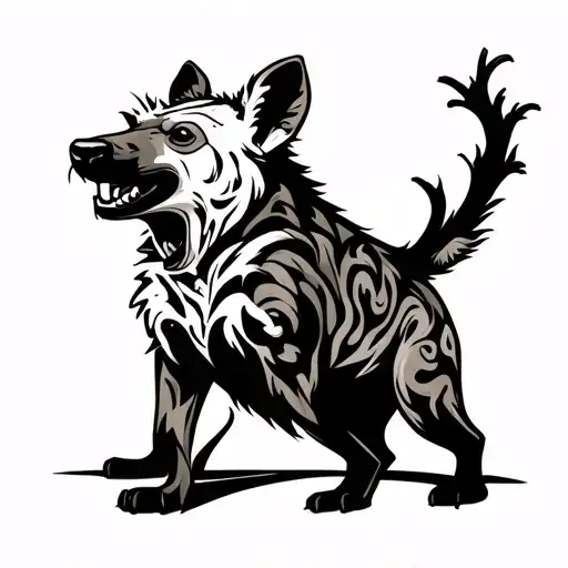 Abstract Laughing Hyena