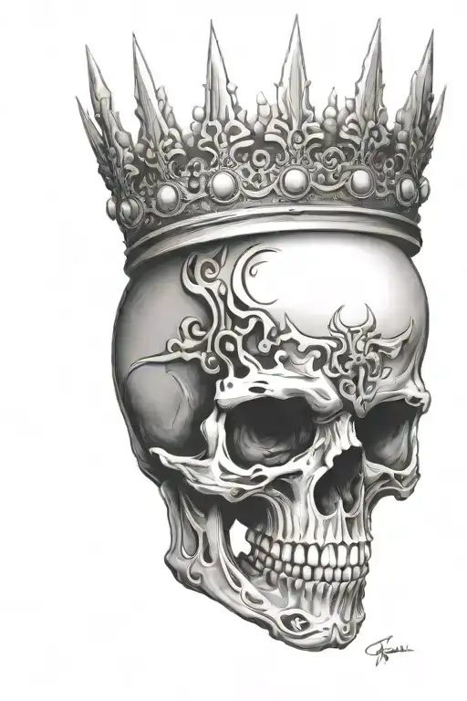 Skull With Floting Spike Crown