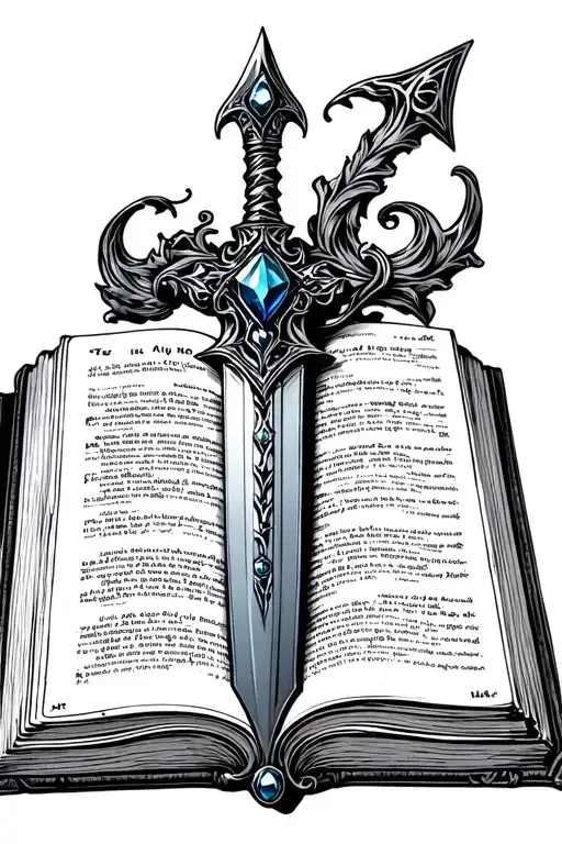 Jeweled Dagger Through A Bible