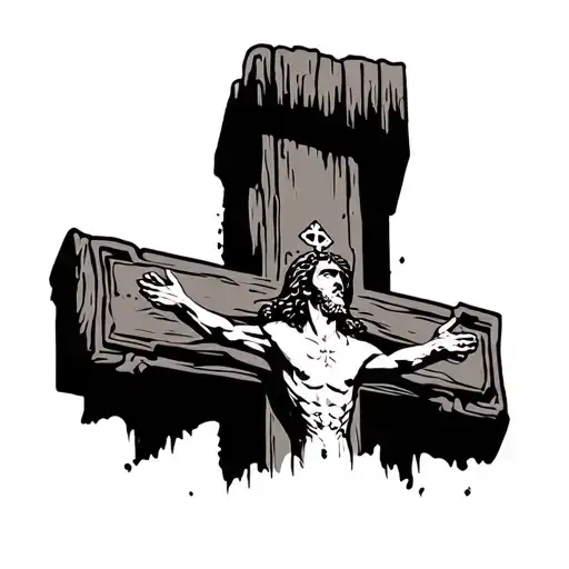 Cross Of Jesus Christ In The Backbone Of