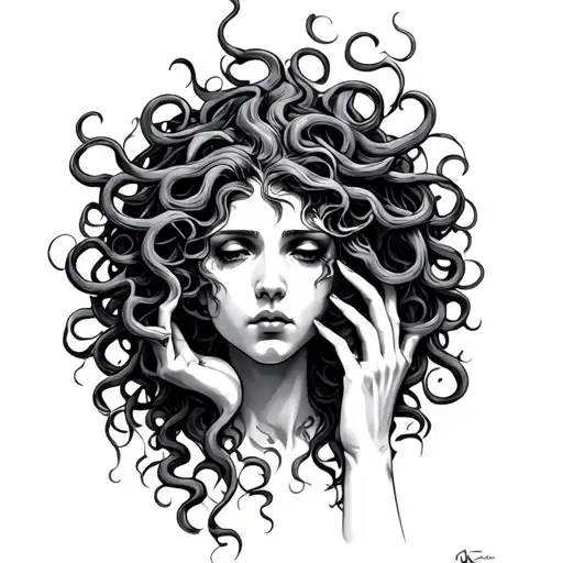 Medusa Holding The Head