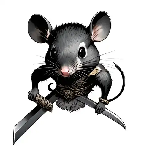 Samuri Mouse With Sword