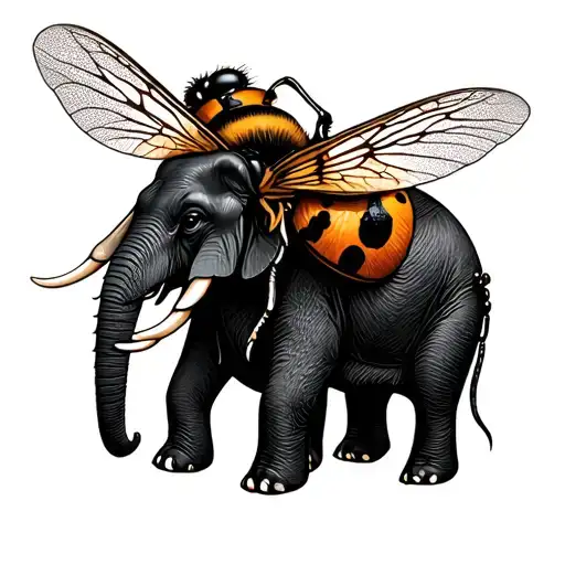 Lys Coccinelle Bee Elephant And Genouille