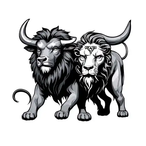 Astro Lion And Bull Sign