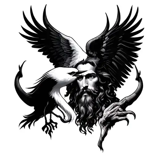 Cranes Jesus And Devil