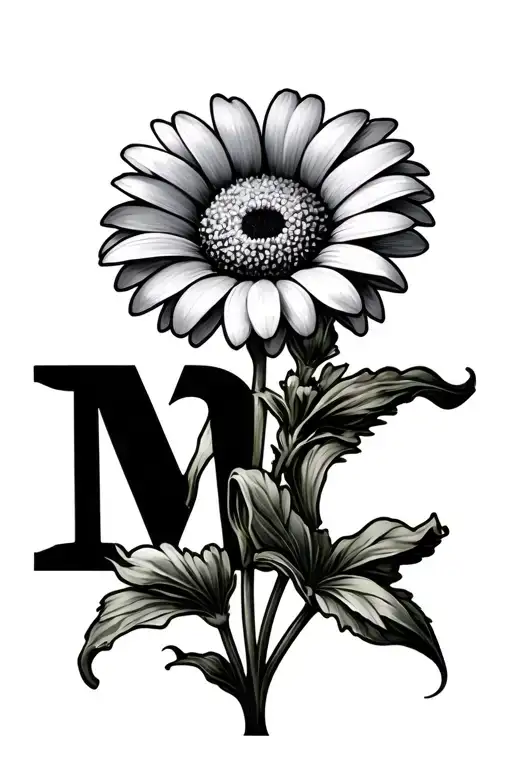 Daisy With The Letter M And C