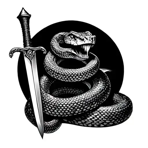 Snake With Dagger