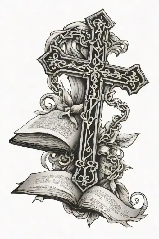 Cross Bible Verse Written