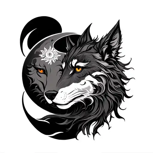 Skoll And Hati Sun And Moon