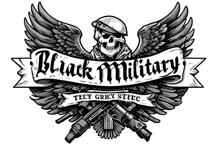 Military Tattoo With The Phrase