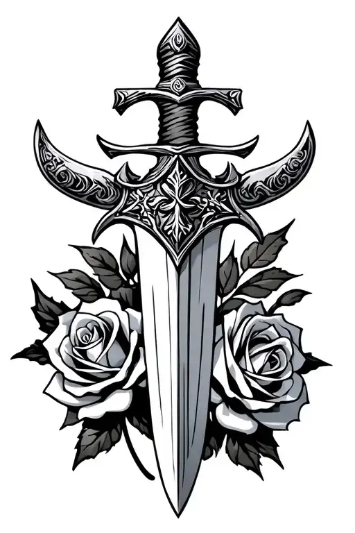Viking Sword Roses