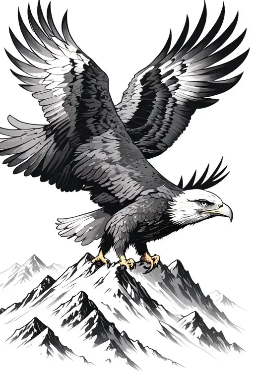 Eagle In Mountains