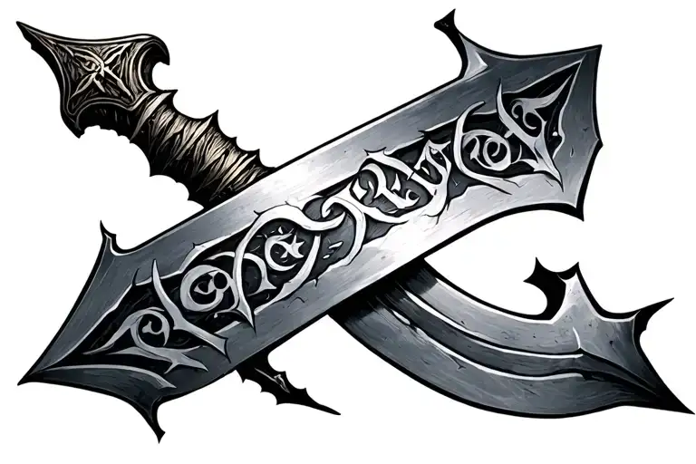 Lord Of The Rings Broken Sword With Elvish