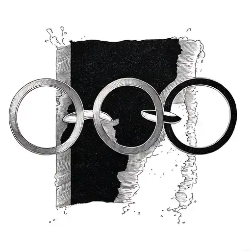 Thin Line Italian Olympic Rings