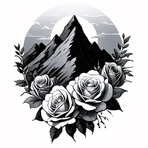 Hayat Mountain And Roses