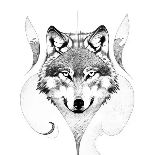 Wolf With Moon Finishing
