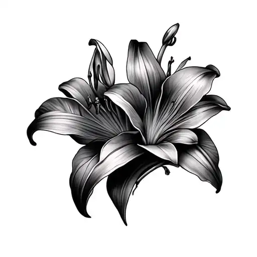 Lily And Orchid Flowers Intertwined On Ring Finger