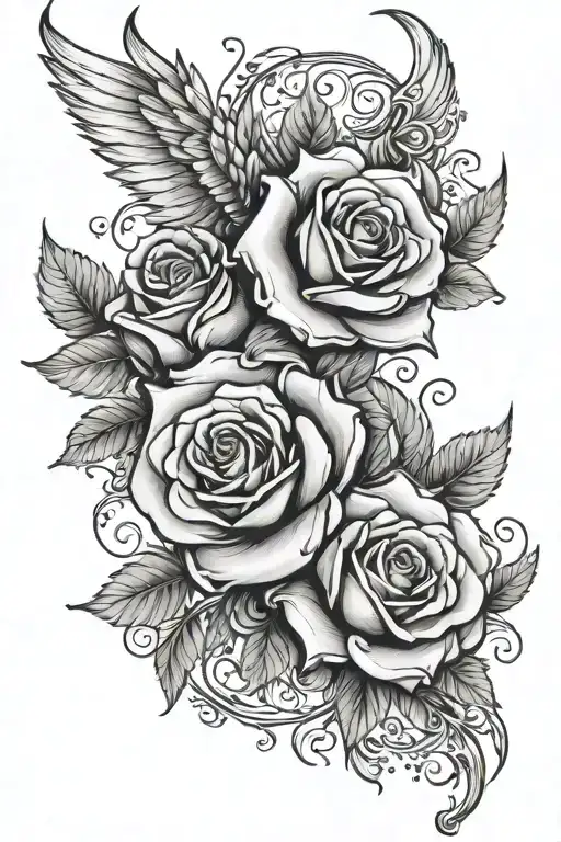 Rose Angel Leg Sleeve