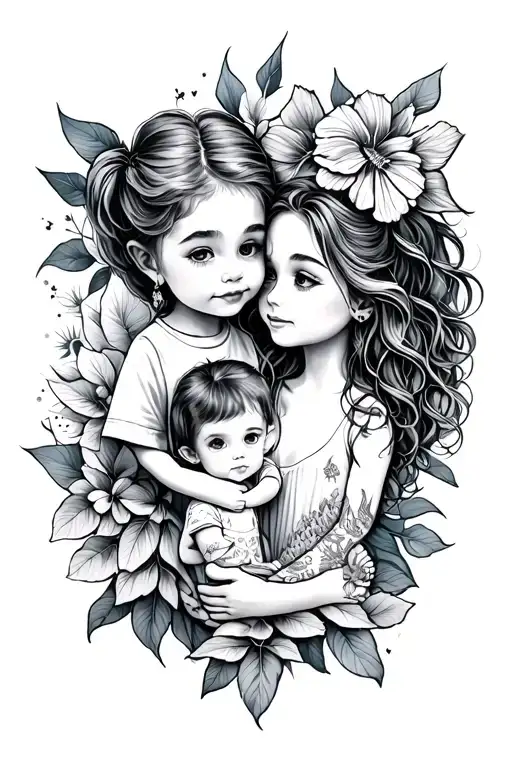 Kids And Mom Tattoo Inspired