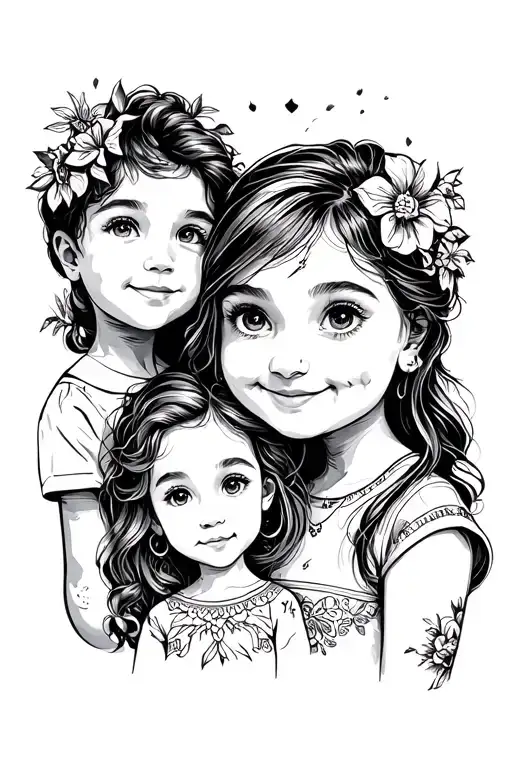 Kids And Mom Tattoo Inspired Tattoo Depicting