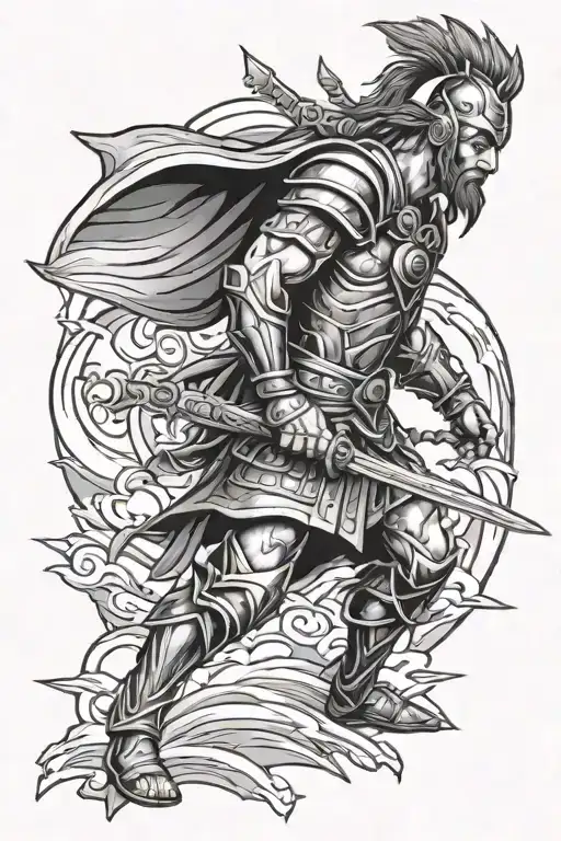 Male Warrior Walking