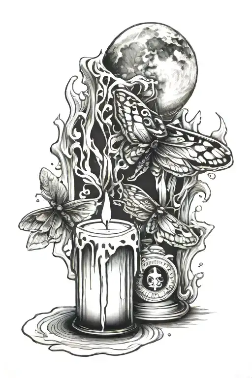 Moth Moon Melting Candle