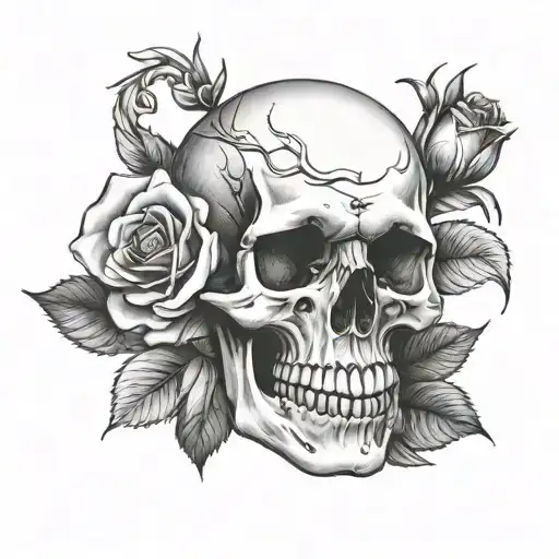 Skull And Rose