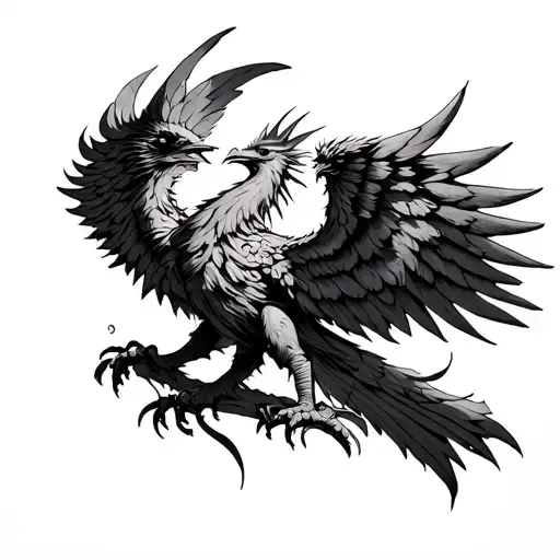 Phoenix With Deployed Wings