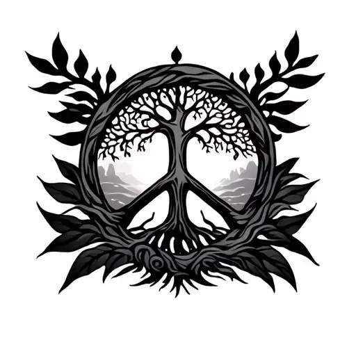 Tree Of Life Peace Freedom
