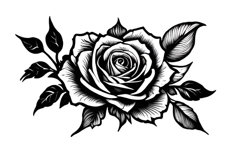Rose Tribal Geo Patterns In Dotwork