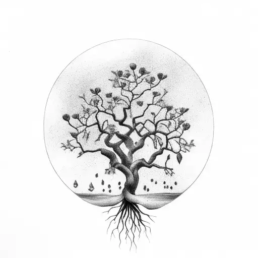 Citrus Tree With Roots