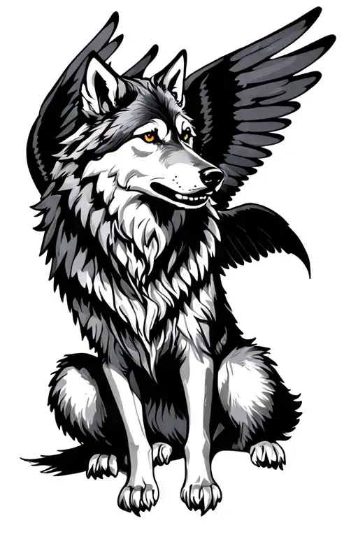 Wolf With Wings