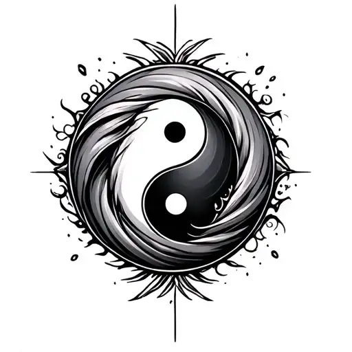 Singe Yin Yang Symbol