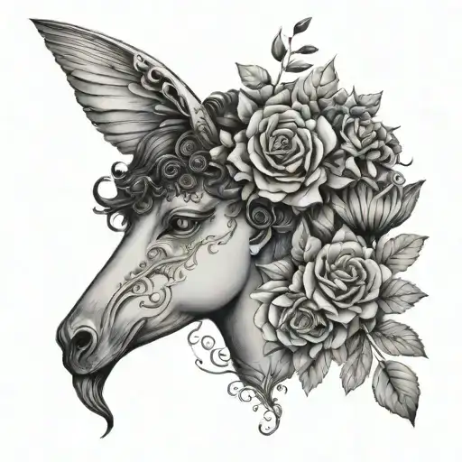 Create A Sappho Tattoo With Majestic Qualities And Is Focused On The Theme Of Love