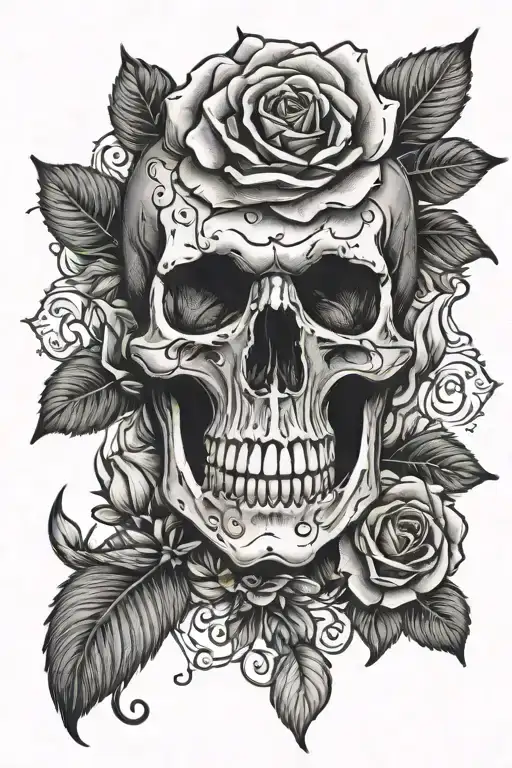 Skull And Roses