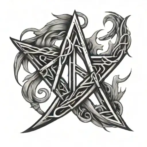 Norse Rune Symbol Hope Intertwined With Lightning