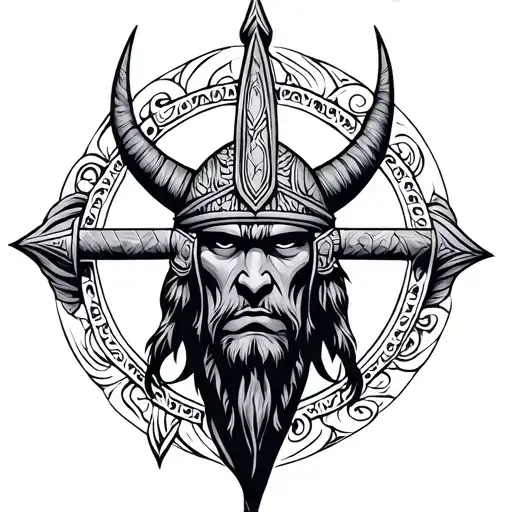 Vikings And Balinese Symbol