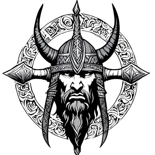 Vikings And Balinese Symbol