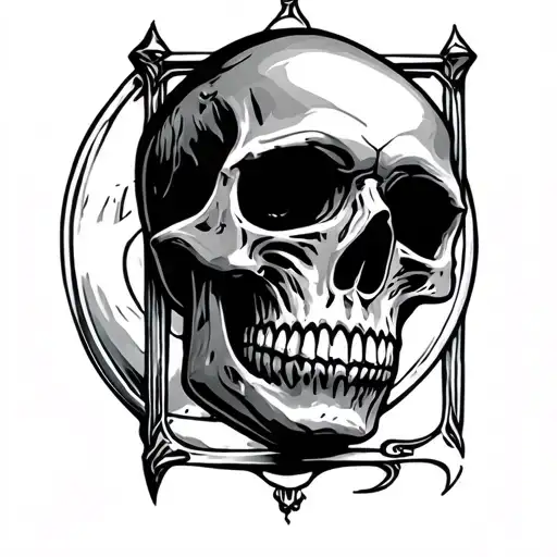 Skull Hour Glass