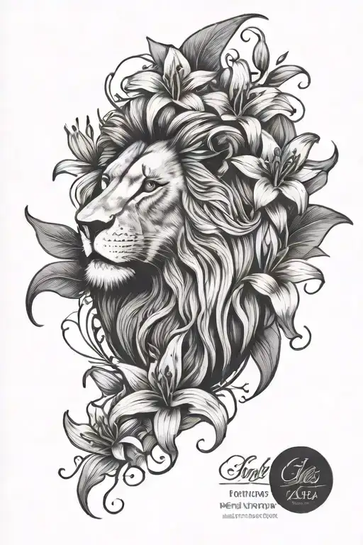 Lion And Lilly Flowers
