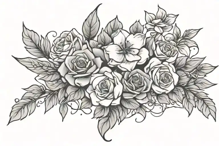 Name Written And Jasmine And Rose Flowers