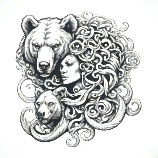 Medusa And Bear Surrounded