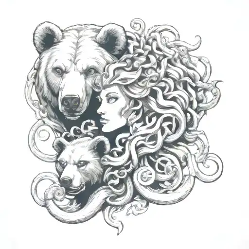 Medusa And Bear Surrounded