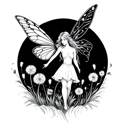 Fairy And Dandelions