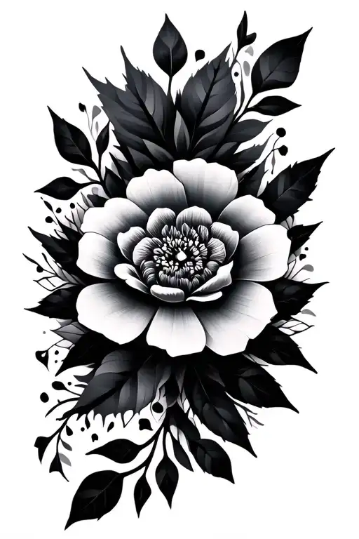 Geometric Flowers And Leaves That Will Cover The Whole