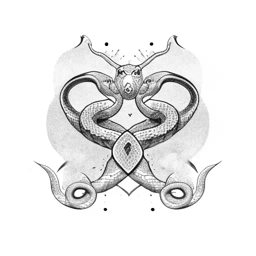 Snake With A Heart Shape