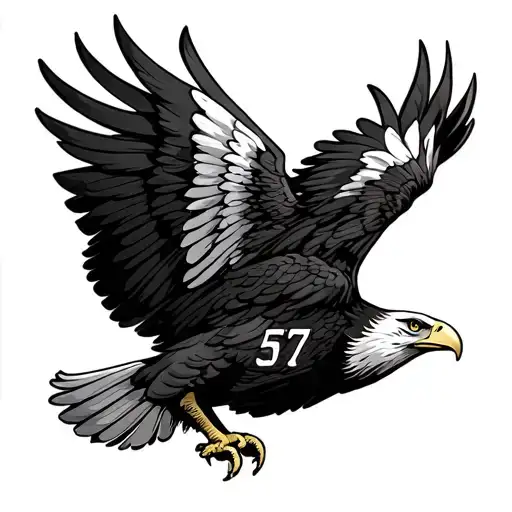 Eagle With Number 57