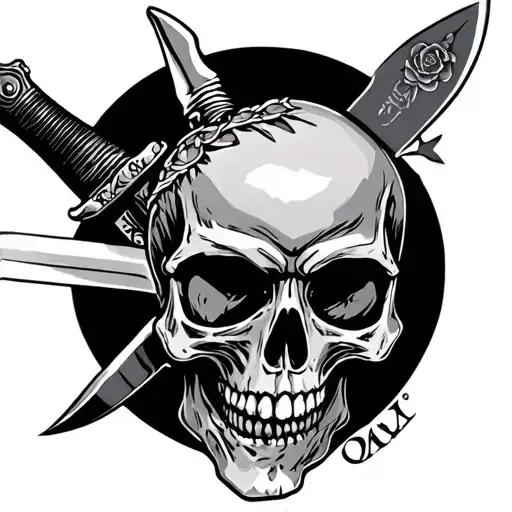 Skull And Knife